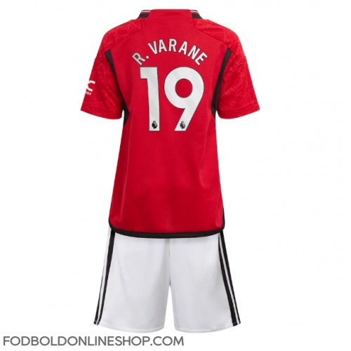 Manchester United Raphael Varane #19 Hjemme Trøje Børn 2023-24 Kortærmet (+ Korte bukser)